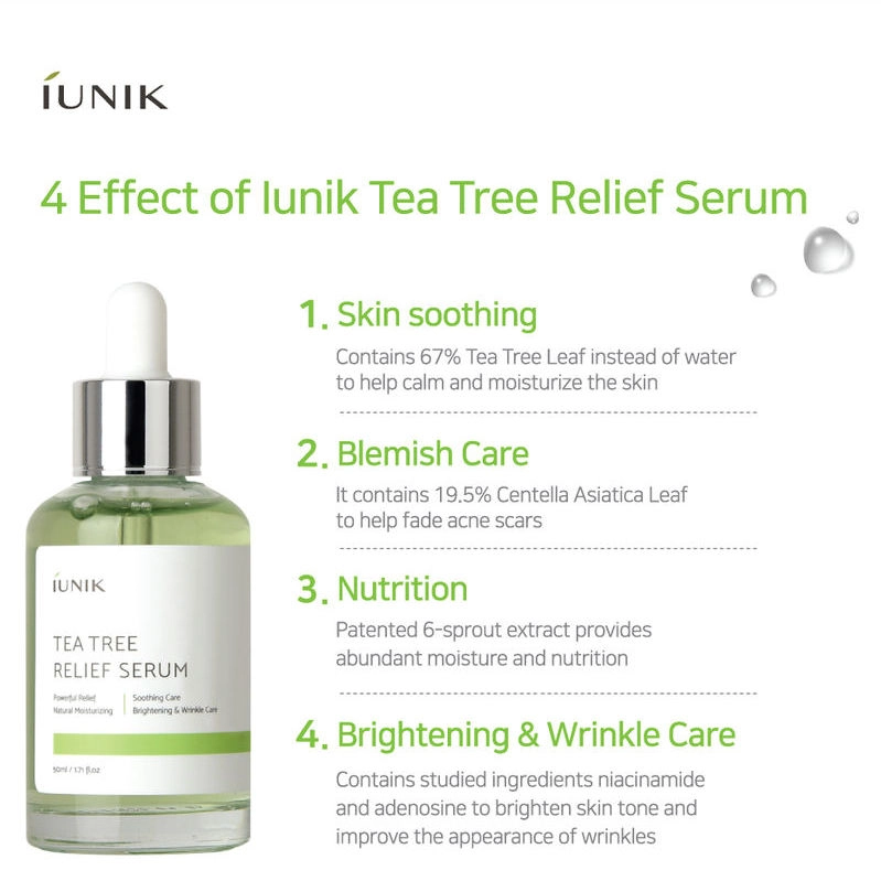 IUNIK - Tea Tree Relief Serum 50 ml Iunik Tea Tree Relief Serum