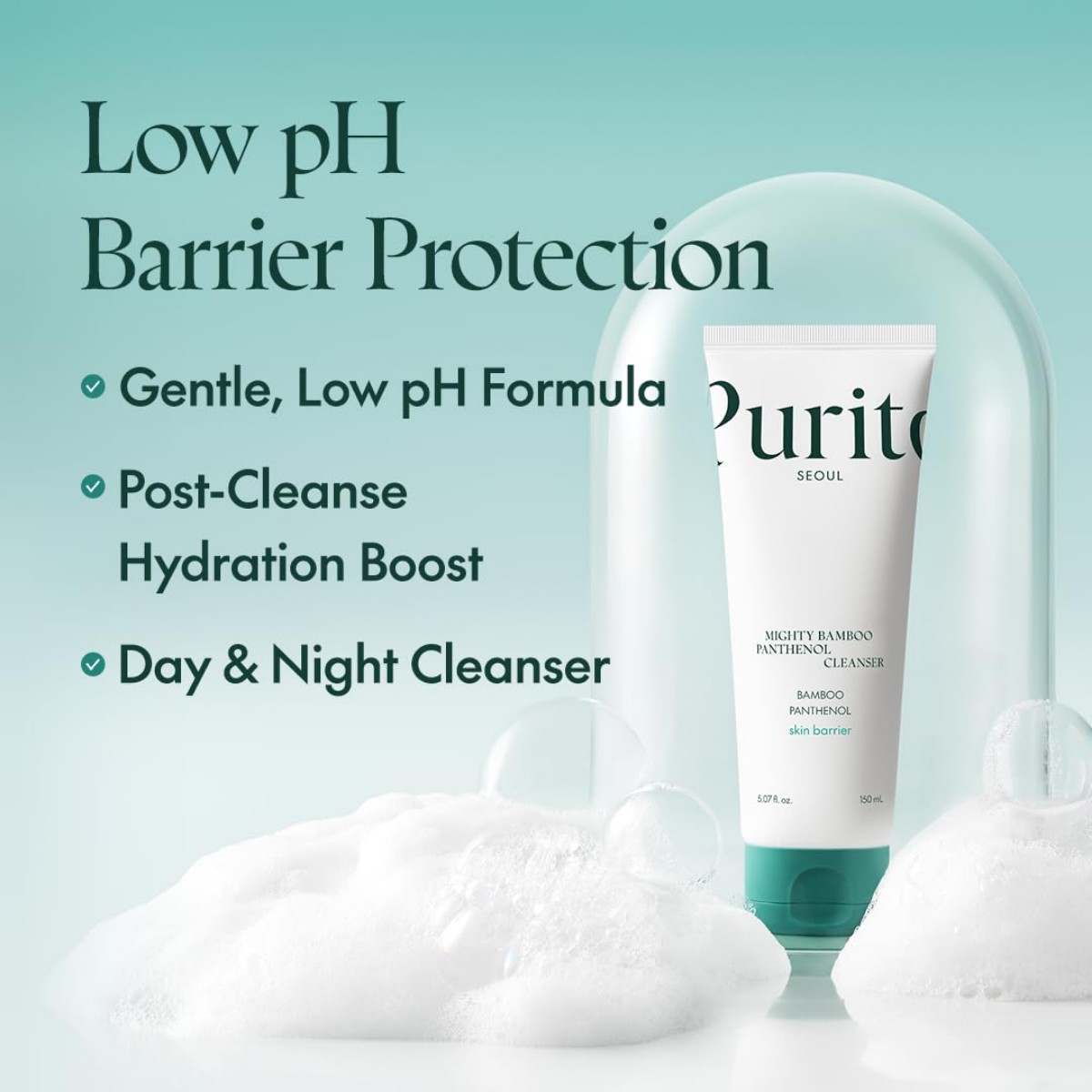 Purito Seoul - Mighty Bamboo Panthenol Cleanser 150 ml - Image 2