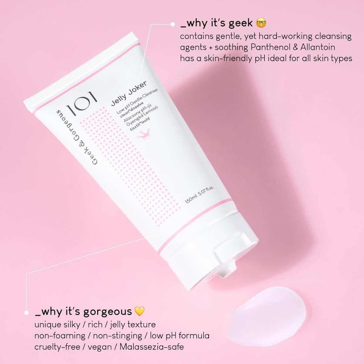Geek & Gorgeous - Jelly Joker - Low pH Gentle Cleanser 150 ml - Image 2