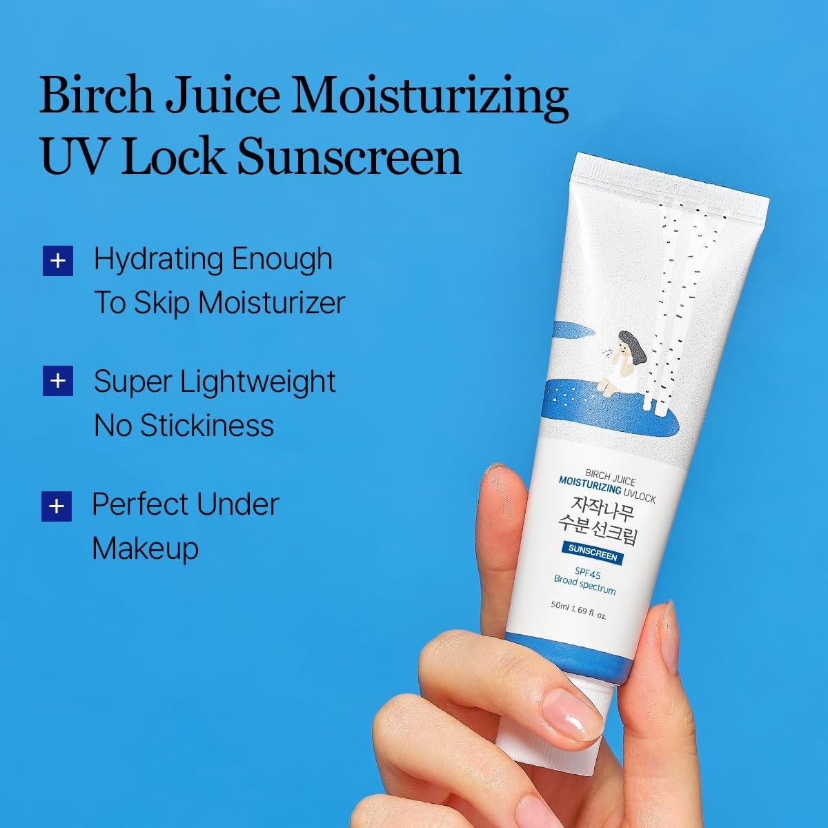 Round Lab - Birch Juice Moisturizing Sunscreen SPF50+ PA++++ 50 ml - Image 3