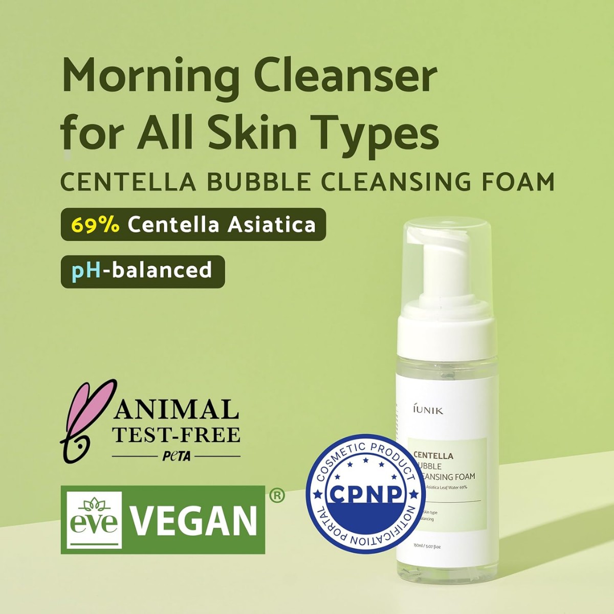 IUNIK - Centella Bubble Cleansing Foam 150 ml - Image 2