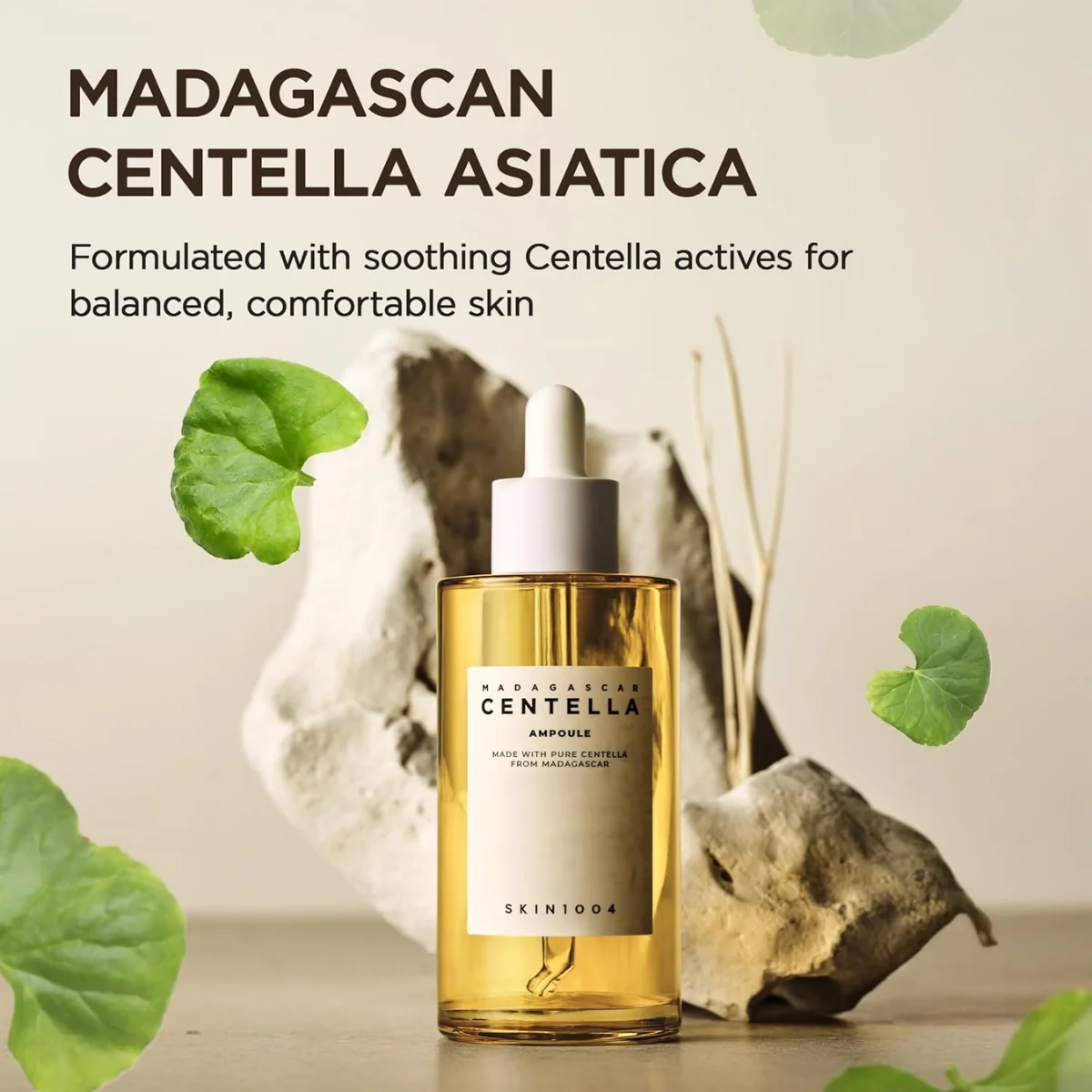 Madagascar Centella Asiática serum, hudpleje med beroligende Centella for balanceret og behagelig hud, naturlig ingrediens, skønhedsprodukt, ansigtspleje, naturlig hudpleje, hudforyngelse, revitalisering, organisk skønhed, miljøvenligt.