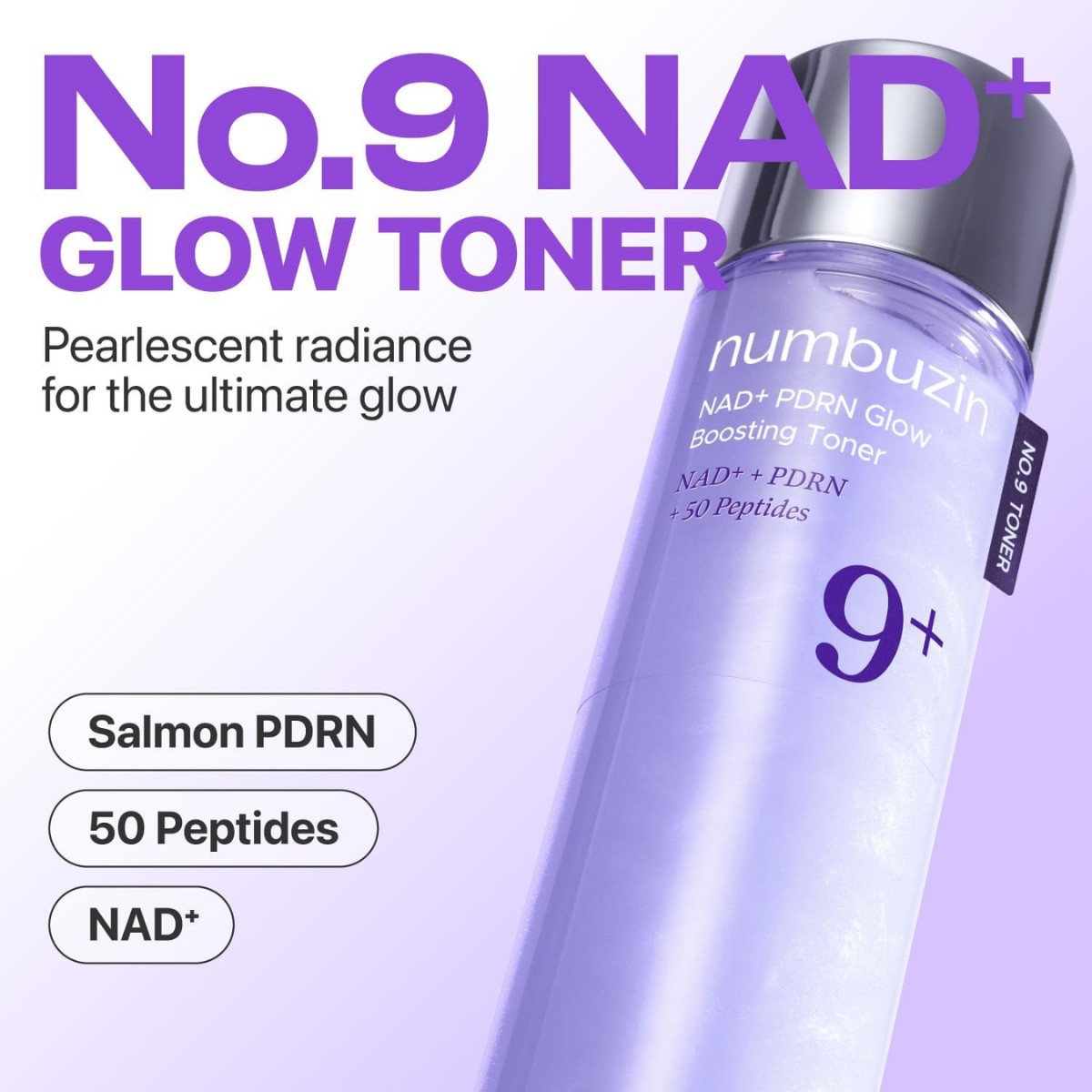 Numbuzin - No.9 NAD+ PDRN Glow Boosting Toner 150 ml - Image 3