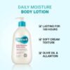 Derma:B Daglig FugtighedsBodylotion, kraftfuld og plejende, med olivenolie og allantoin, som holder huden blød, fugtet og beskyttet i op til 100 timer. Ideel til daglig hudpleje.