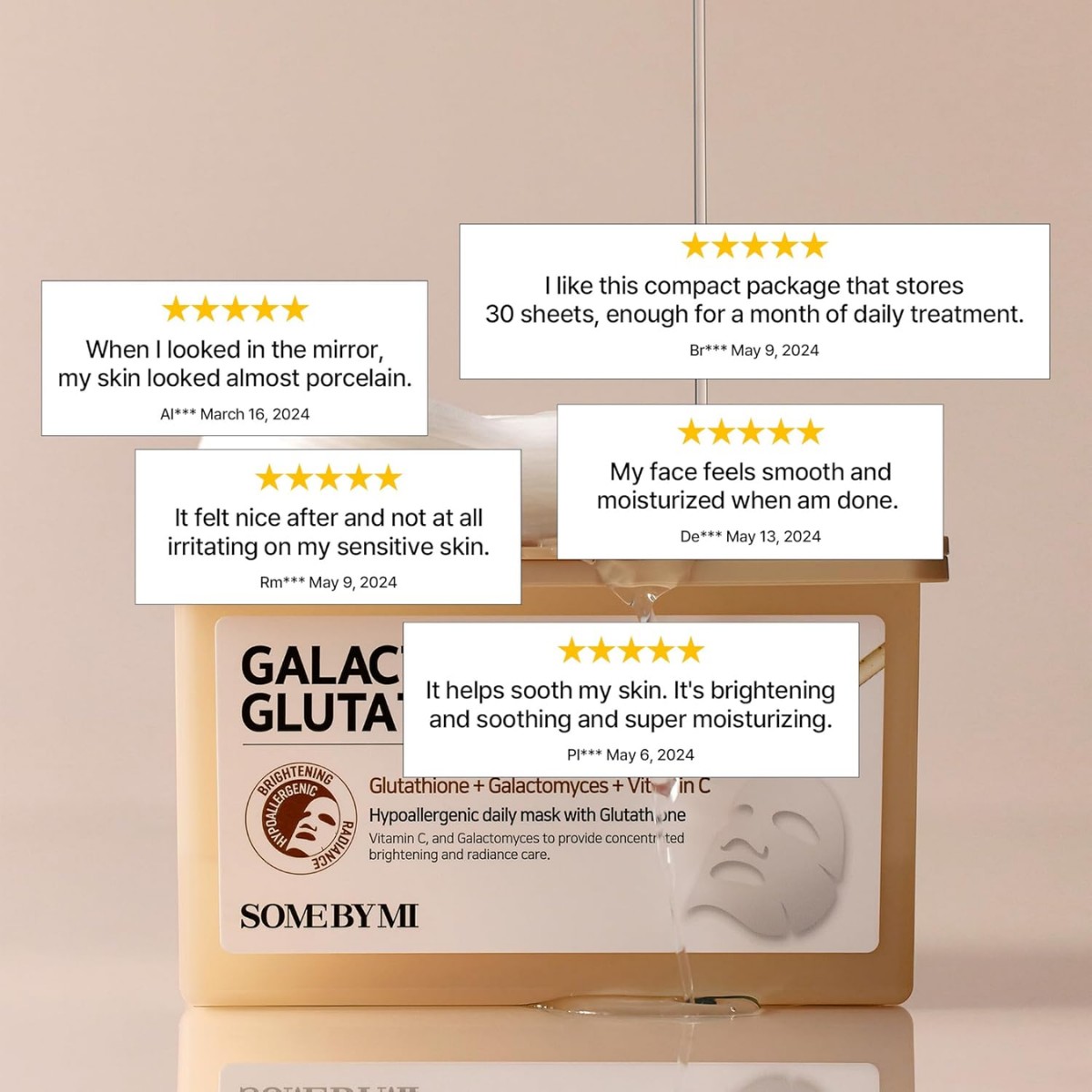 Some By Mi - Galactomyces Glutathione Daily Beauty Mask 30 ea - Image 3