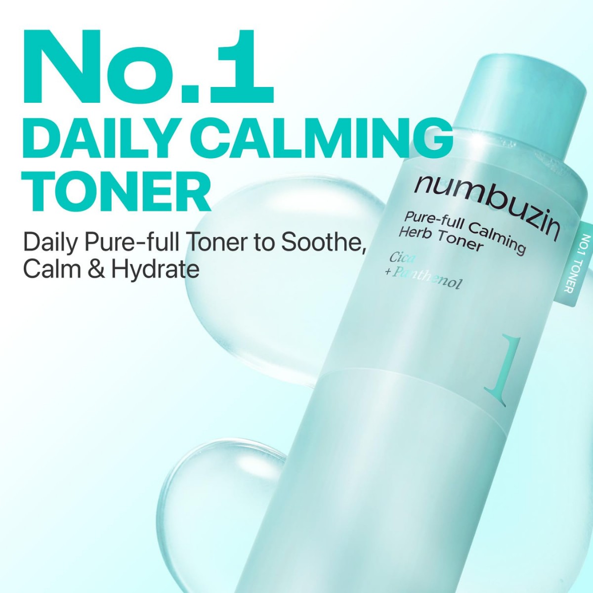Numbuzin - No.1 Pure-Full Calming Herb Toner 300 ml Numbuzin - No.1 Pure-Full Calming Herb Toner 300 ml - Image 3