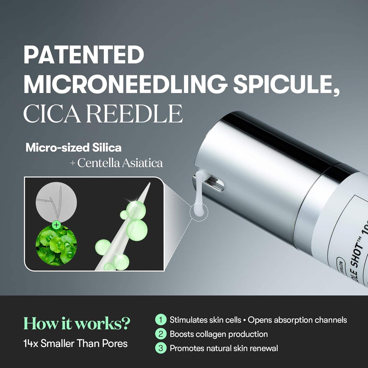 VT Cosmetics - Reedle Shot 700 30 ml Microneedle Behandling med Cica Reedle - for effektiv hudforyngelse og collagenøgning. Skånsom microneedling, der stimulerer hudens heling og fornyelse.