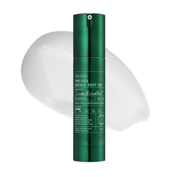 Pro Cica Reedle Shot 100 serum til revitalisering af huden, reducere arv, ar og urenheder med hyaluronsyre, til daglig hudpleje, 50 ml.