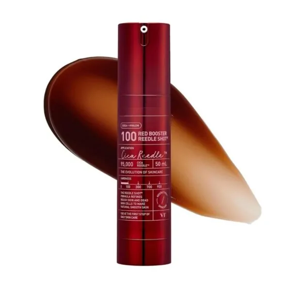 Hyaluron og Cica Red Booster Rejse Serum til intim hudpleje, styrker hudbarrieren, opstrammer og giver næring til huden med kraftfulde ingredienser.