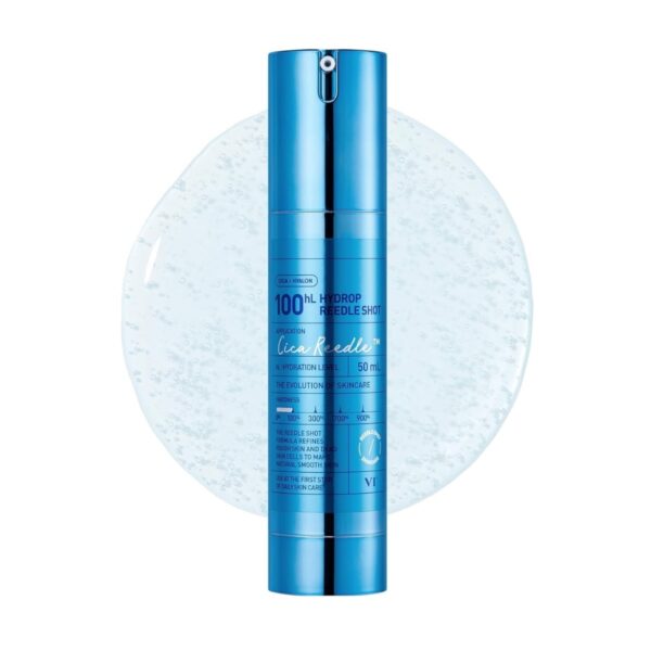 Hydro Rejse Shot serum til dybdegående hudhydrering og forbedring af hudens elasticitet med hyaluronsyre og Cica.