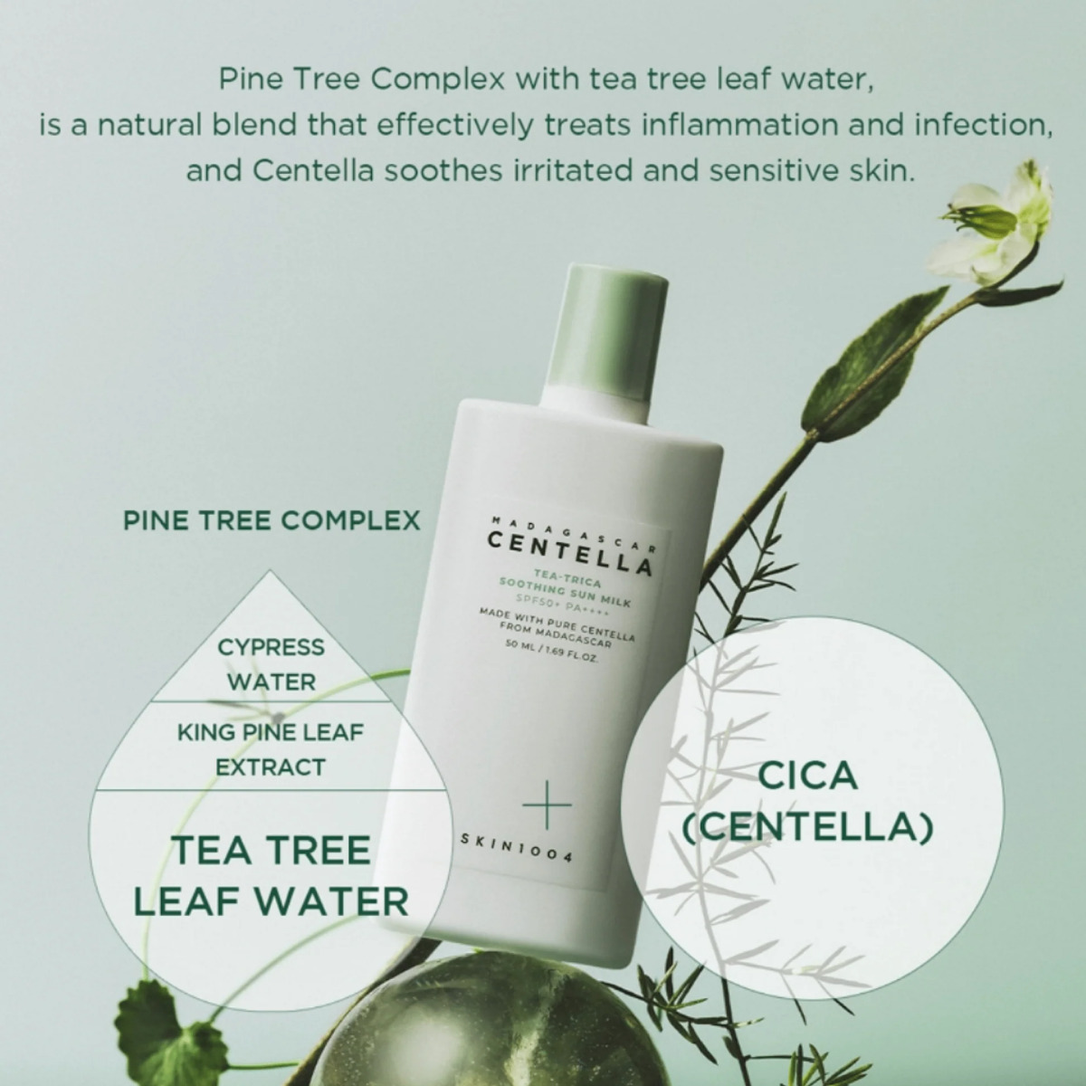 SKIN1004 - Tea-Trica Soothing Sun Milk 50 ml SKIN1004 - Tea-Trica Soothing Sun Milk 50 ml - Image 2