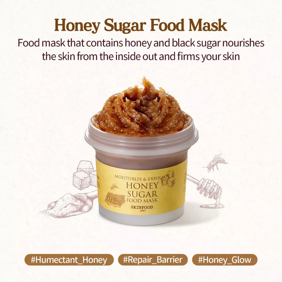 Skinfood - Honey Sugar Food Mask 120 g Skinfood - Honey Sugar Food Mask 120 g - Image 4