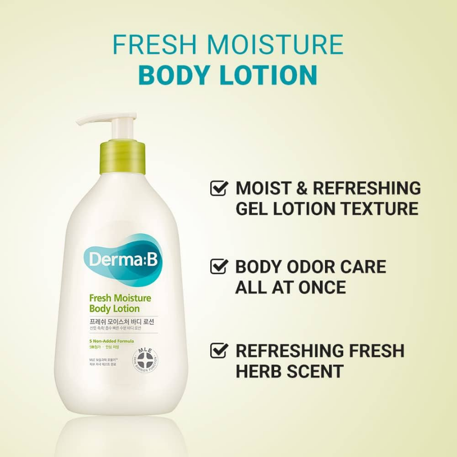 Derma:B - Fresh Moisture Body Lotion 400 ml Derma:B - Fresh Moisture Body Lotion 400 ml - Image 2