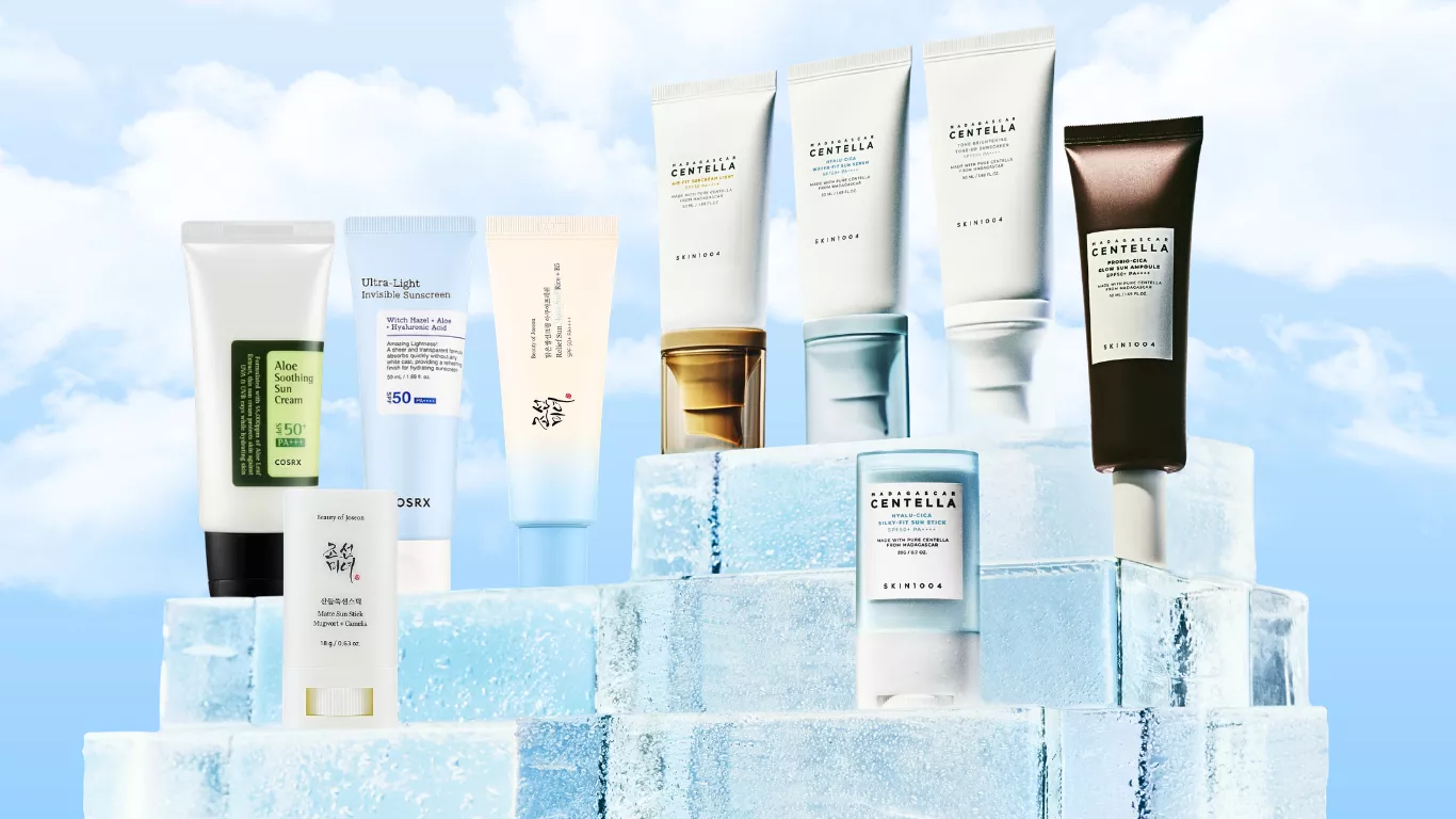 Korean sunscreens with high protection and no white cast