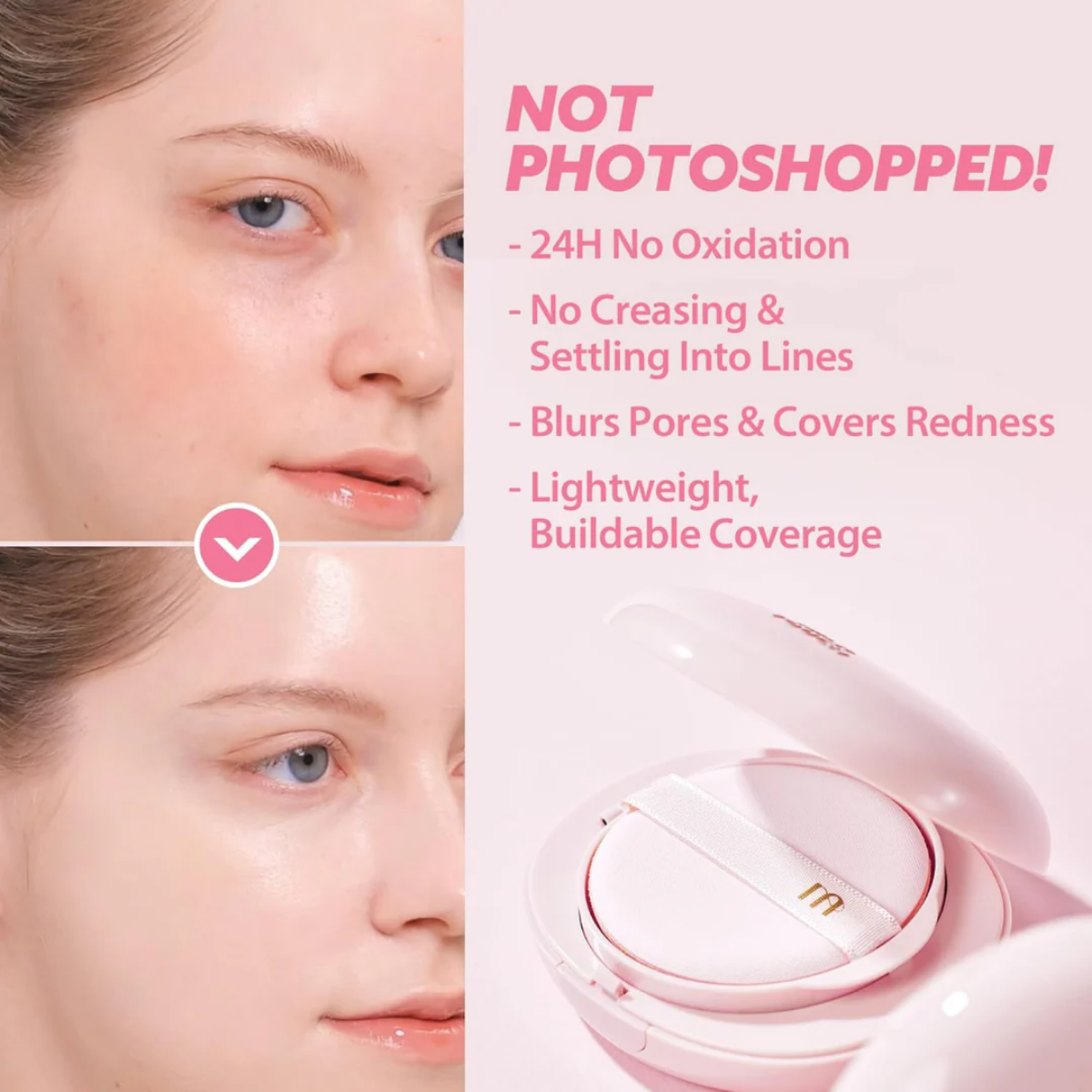 Milk Touch - All-Day Skin Fit Milky Glow Cushion #19W Warm Ivory Milk Touch - All-Day Skin Fit Milky Glow Cushion #19W Warm Ivory - Image 6