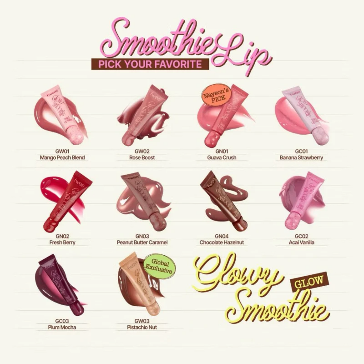 Fwee - Glowy Smoothie Tinted Lip Balm 02 Guava Crush Fwee - Glowy Smoothie Tinted Lip Balm 02 Guava Crush - Image 2