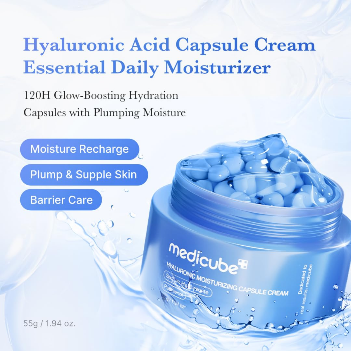 Medicube - Hyaluronic Moisturizing Capsule Cream 55 g Medicube - Hyaluronic Moisturizing Capsule Cream 55 g - Image 2