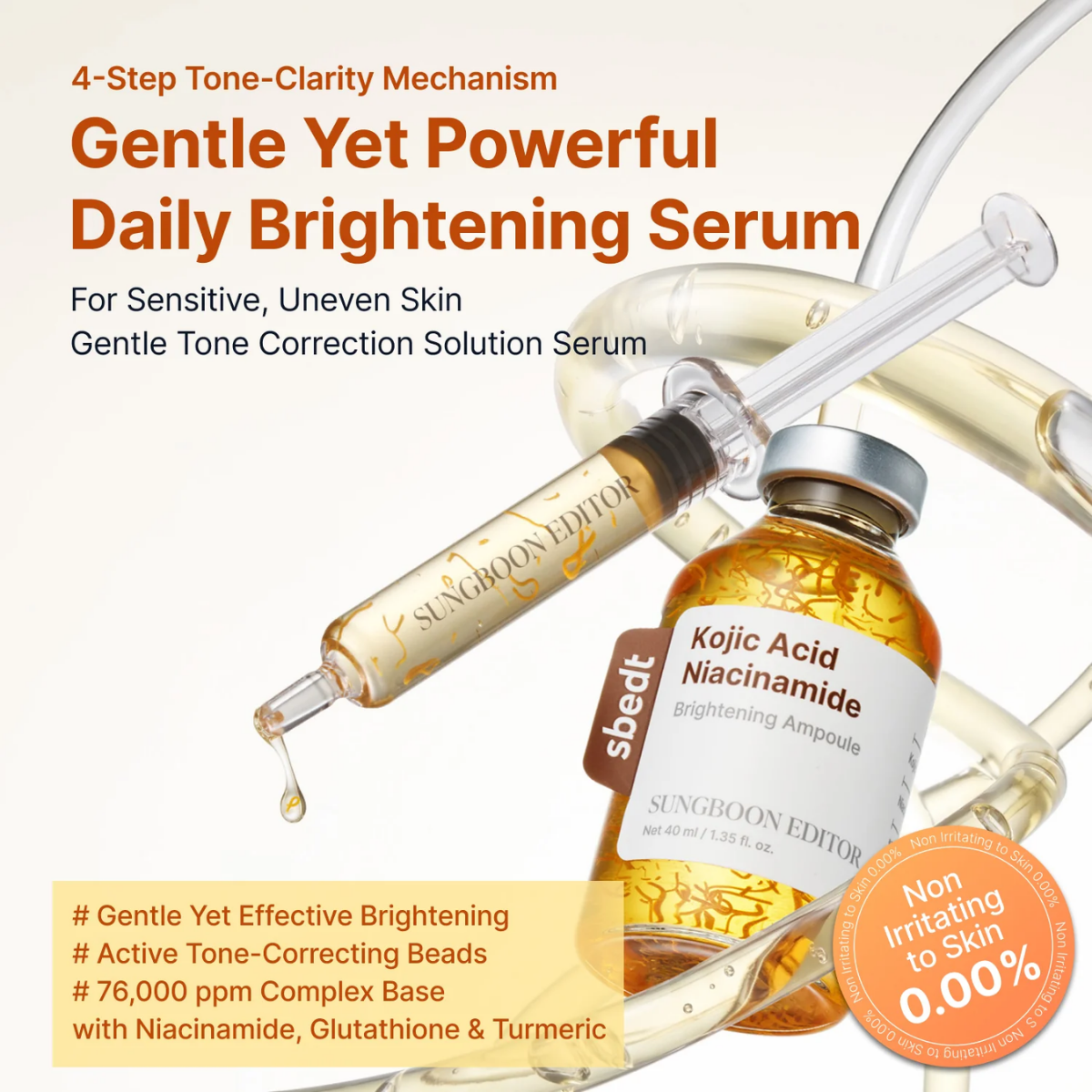 Sungboon Editor - Kojic Acid Niacinamide Brightening Ampoule 40 ml Sungboon Editor - Kojic Acid Niacinamide Brightening Ampoule 40 ml - Image 2