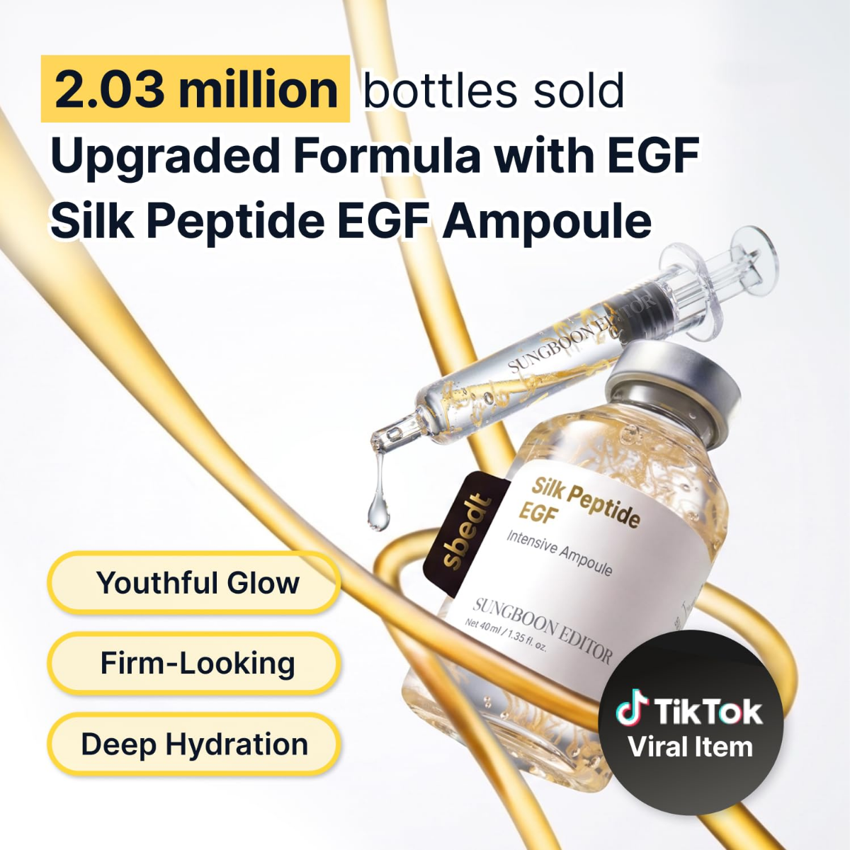 Sungboon Editor - Silk Peptide EGF Intensive Ampoule 40 ml Sungboon Editor - Silk Peptide EGF Intensive Ampoule 40 ml - Image 3