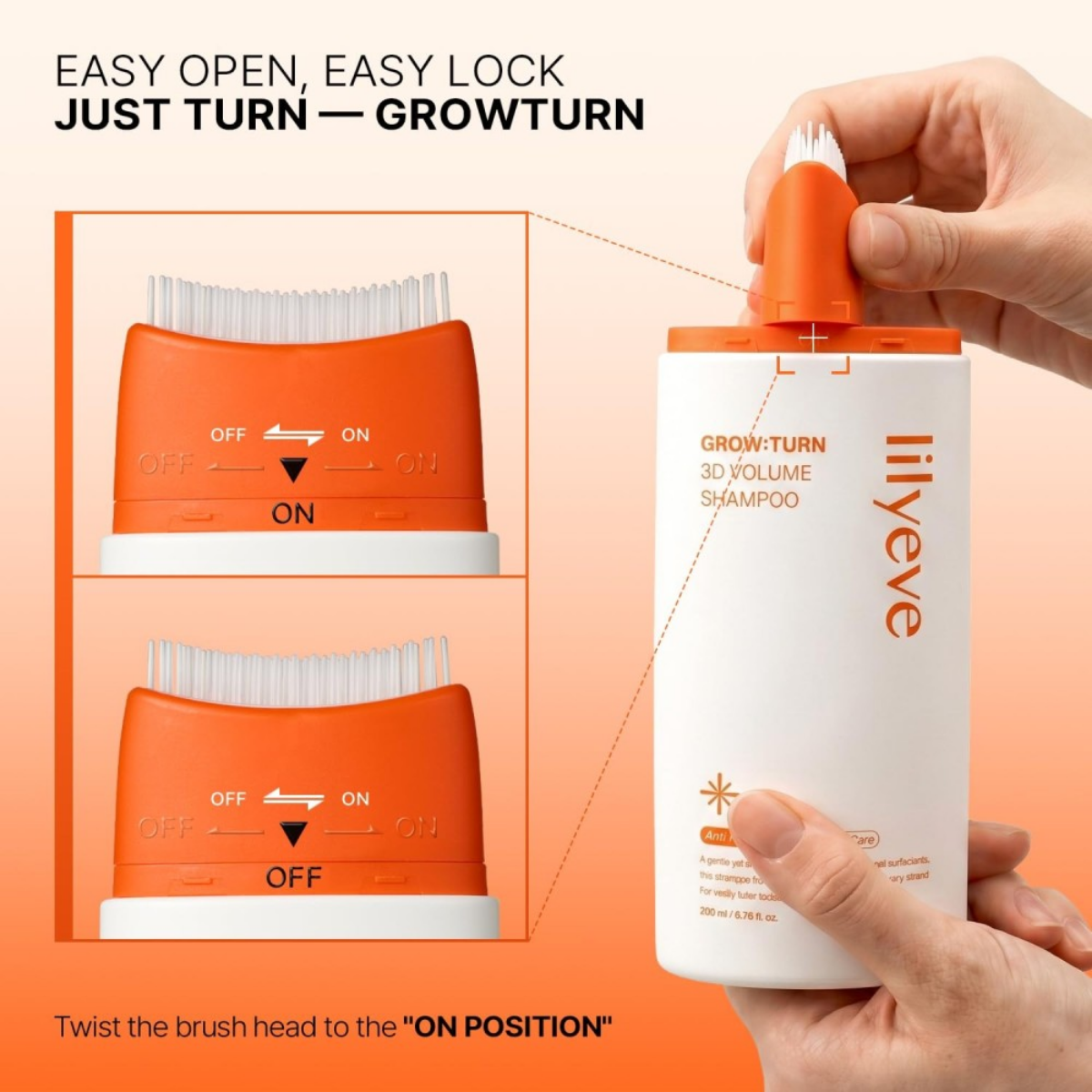 Lilyeve - Grown:Turn Exosome 3D Volume Brush Shampoo 200 ml Lilyeve - Grown:Turn Exosome 3D Volume Brush Shampoo 200 ml - Image 3