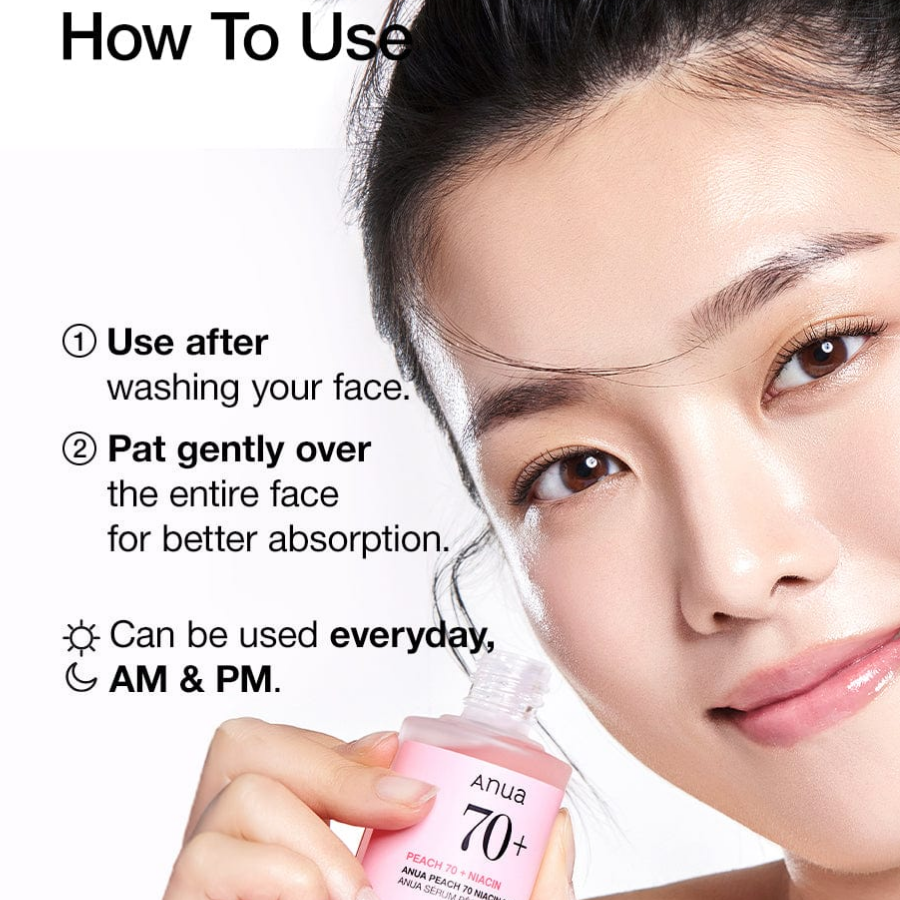 Anua - Peach 70% Niacinamide Serum 30 ml Anua - Peach 70% Niacinamide Serum 30 ml - Image 5