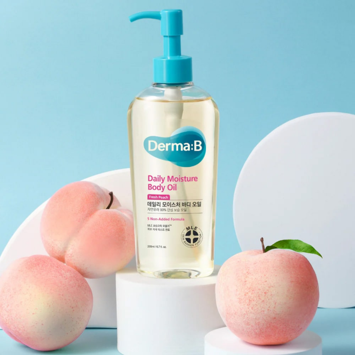 Derma:B - Daily Moisture Body Oil Fresh Peach 200 ml Derma:B - Daily Moisture Body Oil Fresh Peach 200 ml - Image 3