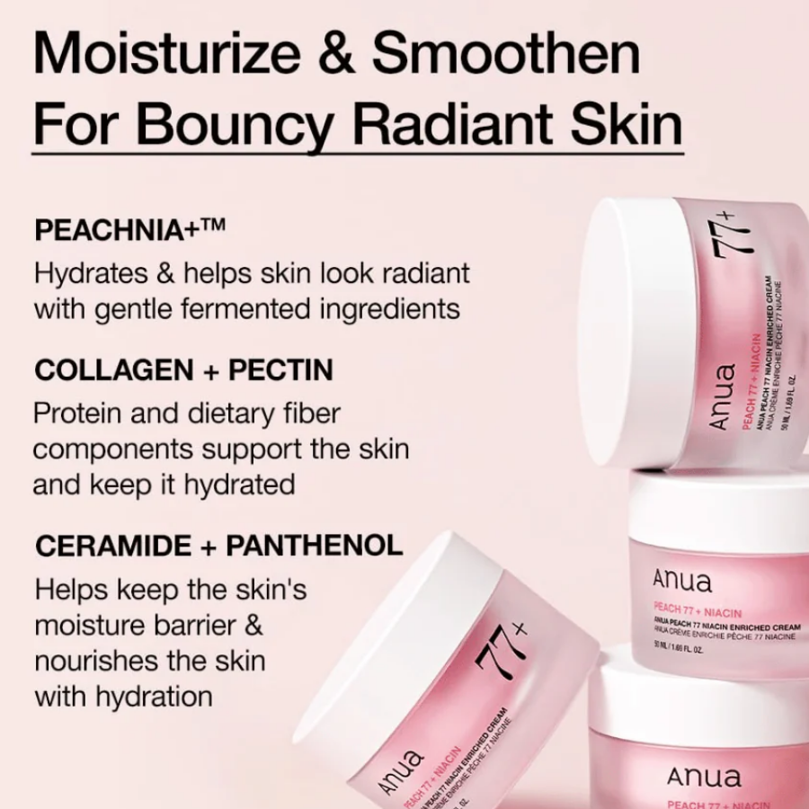 Anua - Peach 77 Niacin Enriched Cream 50ml Anua - Peach 77 Niacin Enriched Cream 50ml - Image 3