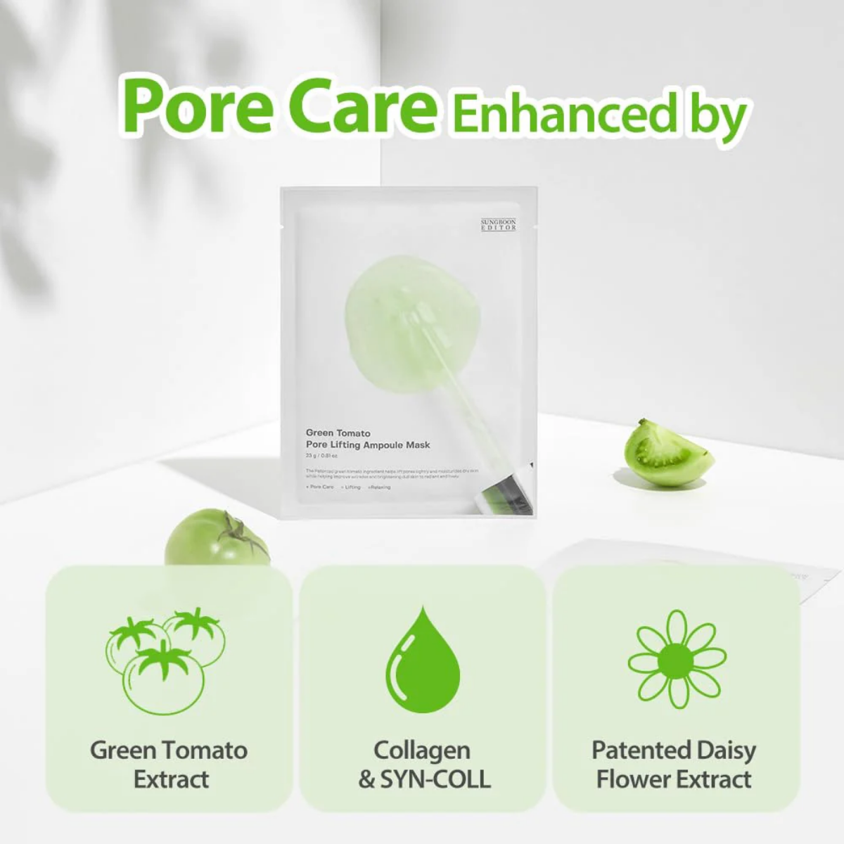 Sungboon Editor - Green Tomato NMN Pore Minimizing Ampoule Mask Sungboon Editor - Green Tomato NMN Pore Minimizing Ampoule Mask - Image 4