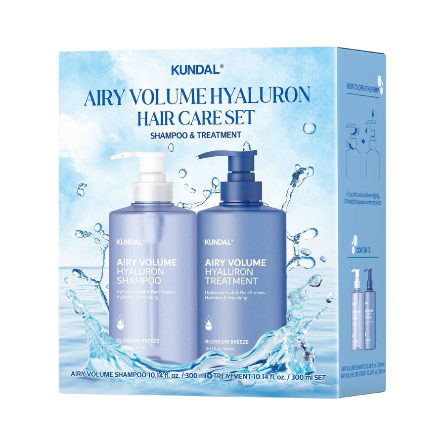 Kundal - Airy Volume Hyaluron Edition Blossom Breeze Shampoo 300 ml & Treatment 300 ml – product image 1